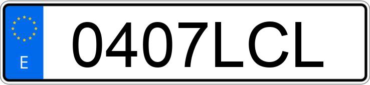 El número de registro 0407LCL tiene AUDI A1 SPORTBACK El número de registro 0407LCL tiene AUDI A1 SPORTBACK