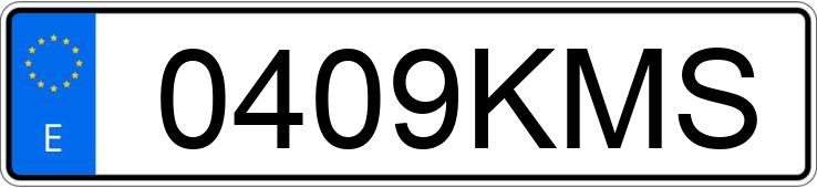 Registreringsnummeret 0409KMS har PEUGEOT 308