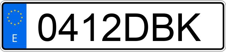 Numer rejestracyjny 0412DBK posiada VOLKSWAGEN PASSAT