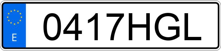 Numer rejestracyjny 0417HGL posiada SEAT IBIZA