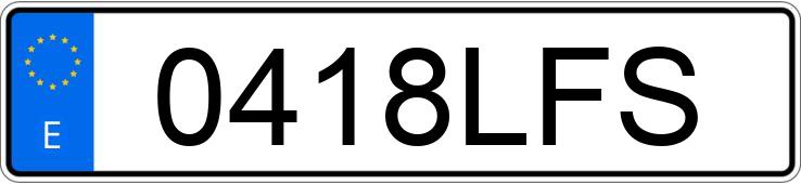 Numer rejestracyjny 0418LFS posiada BMW I8