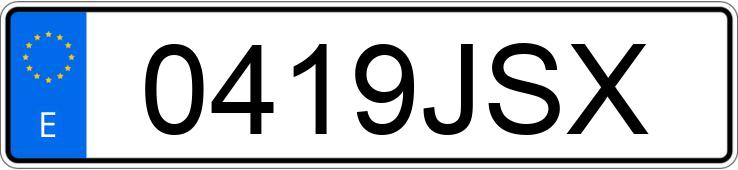 Numer rejestracyjny 0419JSX posiada RENAULT CLIO