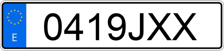 Numer rejestracyjny 0419JXX posiada RENAULT TALISMAN