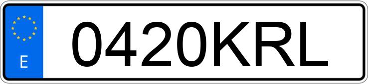 Numer rejestracyjny 0420KRL posiada NISSAN 370 Z