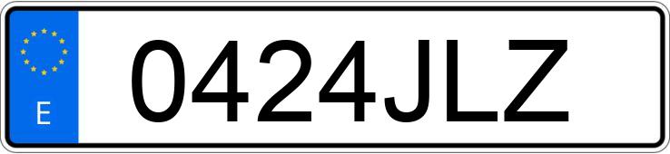 Numer rejestracyjny 0424JLZ posiada VOLKSWAGEN MULTIVAN