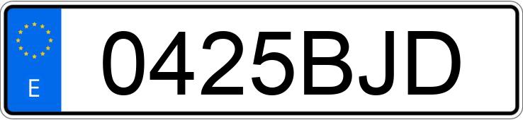 Numer rejestracyjny 0425BJD posiada AUDI A4