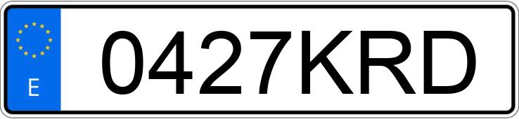 Numer rejestracyjny 0427KRD posiada VOLKSWAGEN TOURAN