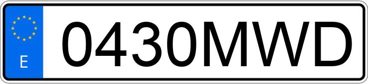 Numer rejestracyjny 0430MWD posiada PEUGEOT RIFTER