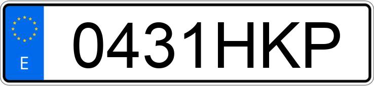 Numer rejestracyjny 0431HKP posiada VOLKSWAGEN GOLF