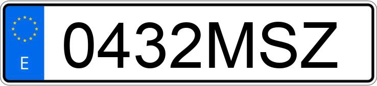 Numer rejestracyjny 0432MSZ posiada PORSCHE PANAMERA