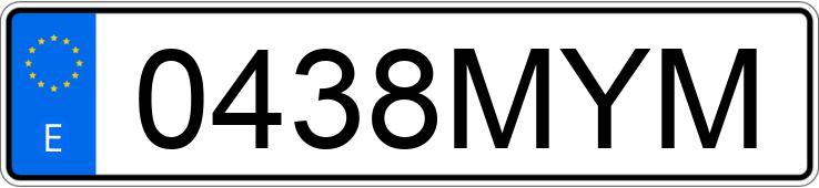 Numer rejestracyjny 0438MYM posiada FORD S-MAX