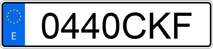 Numer rejestracyjny 0440CKF posiada MERCEDES 250 (124)