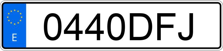 Numer rejestracyjny 0440DFJ posiada AUDI A3