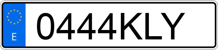 Numer rejestracyjny 0444KLY posiada FERRARI CALIFORNIA Numer rejestracyjny 0444KLY posiada FERRARI CALIFORNIA