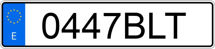 Numer rejestracyjny 0447BLT posiada SEAT IBIZA