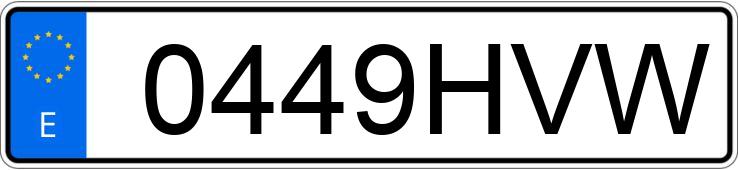 Numer rejestracyjny 0449HVW posiada BMW SERIE 3