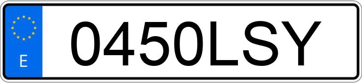 Registreringsnummeret 0450LSY har PORSCHE TAYCAN