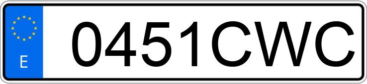 Numer rejestracyjny 0451CWC posiada KYMCO VENOX