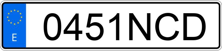 Numer rejestracyjny 0451NCD posiada DODGE CHALLENGER Numer rejestracyjny 0451NCD posiada DODGE CHALLENGER