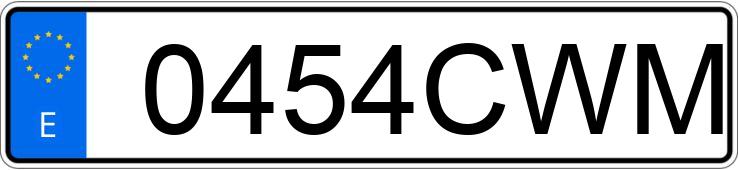 Numer rejestracyjny 0454CWM posiada PEUGEOT 607