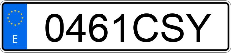 Numer rejestracyjny 0461CSY posiada SKODA OCTAVIA