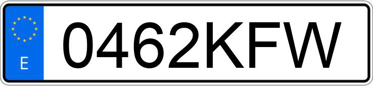 Numer rejestracyjny 0462KFW posiada PEUGEOT 208