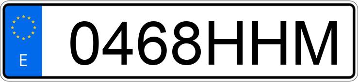 Numer rejestracyjny 0468HHM posiada VOLKSWAGEN TRANSPORTER