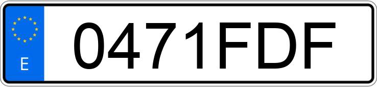 Numer rejestracyjny 0471FDF posiada VOLKSWAGEN TOURAN