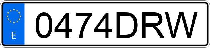 Numer rejestracyjny 0474DRW posiada PEUGEOT PARTNER