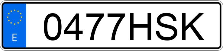 Numer rejestracyjny 0477HSK posiada FORD TRANSIT CONNECT