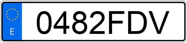 Numer rejestracyjny 0482FDV posiada VOLKSWAGEN GOLF