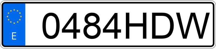 Numer rejestracyjny 0484HDW posiada BMW SERIE 5