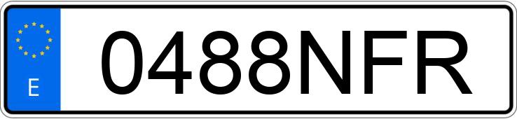 Numer rejestracyjny 0488NFR posiada FIAT DOBLO