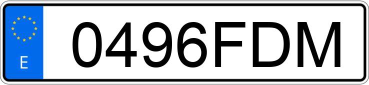 Numer rejestracyjny 0496FDM posiada LAMBORGHINI GALLARDO