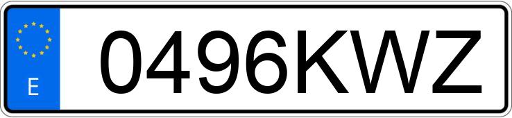 Numer rejestracyjny 0496KWZ posiada FORD MUSTANG