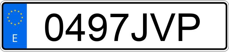 Numer rejestracyjny 0497JVP posiada VOLKSWAGEN PASSAT