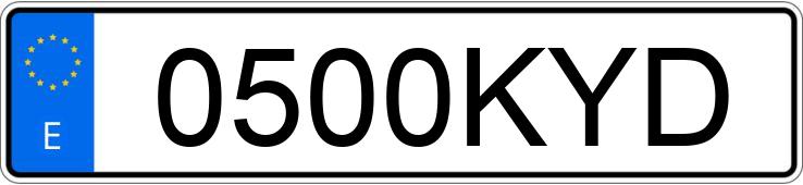 Numer rejestracyjny 0500KYD posiada VOLKSWAGEN GOLF Numer rejestracyjny 0500KYD posiada VOLKSWAGEN GOLF