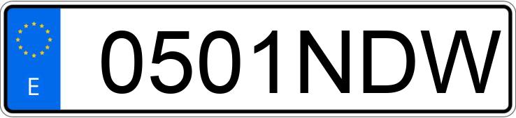 Numer rejestracyjny 0501NDW posiada TOYOTA COROLLA