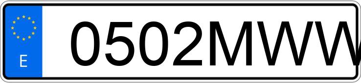 Numer rejestracyjny 0502MWW posiada CITROEN JUMPY