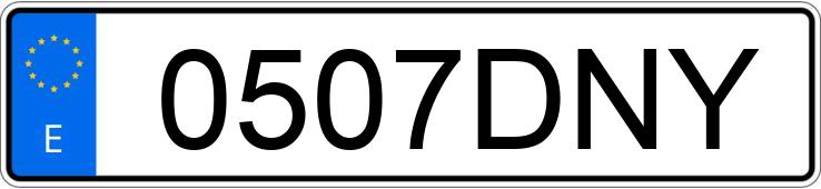 Numer rejestracyjny 0507DNY posiada BMW SERIE 5