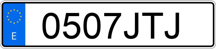 Numer rejestracyjny 0507JTJ posiada CHRYSLER CROSSFIRE