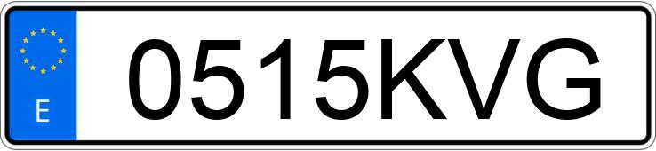 Numer rejestracyjny 0515KVG posiada VOLKSWAGEN GOLF