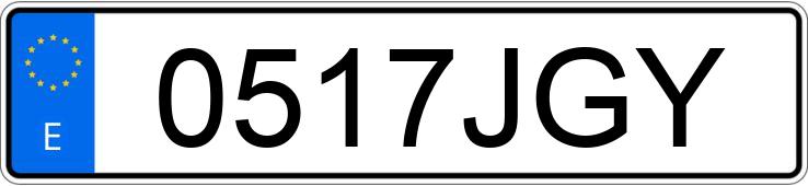 Numer rejestracyjny 0517JGY posiada DAF CF