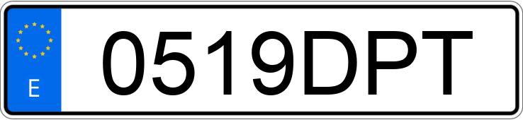 Numer rejestracyjny 0519DPT posiada HONDA @ 125