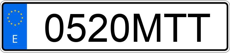 Numer rejestracyjny 0520MTT posiada BMW SERIE 5