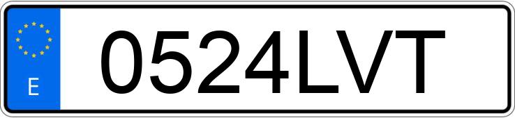 Numer rejestracyjny 0524LVT posiada LAND ROVER RANGE ROVER EVOQUE