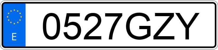 Numer rejestracyjny 0527GZY posiada MITSUBISHI LANCER