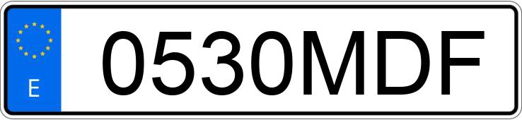 Numer rejestracyjny 0530MDF posiada HYUNDAI KONA