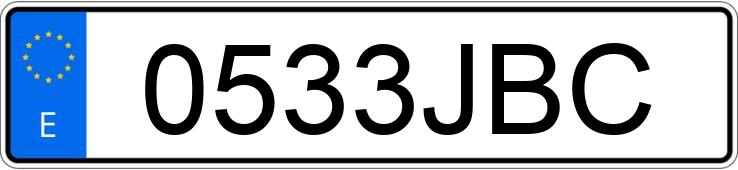 Numer rejestracyjny 0533JBC posiada SEAT IBIZA
