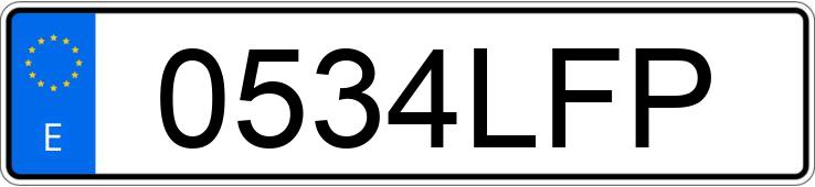 Numer rejestracyjny 0534LFP posiada PORSCHE 911